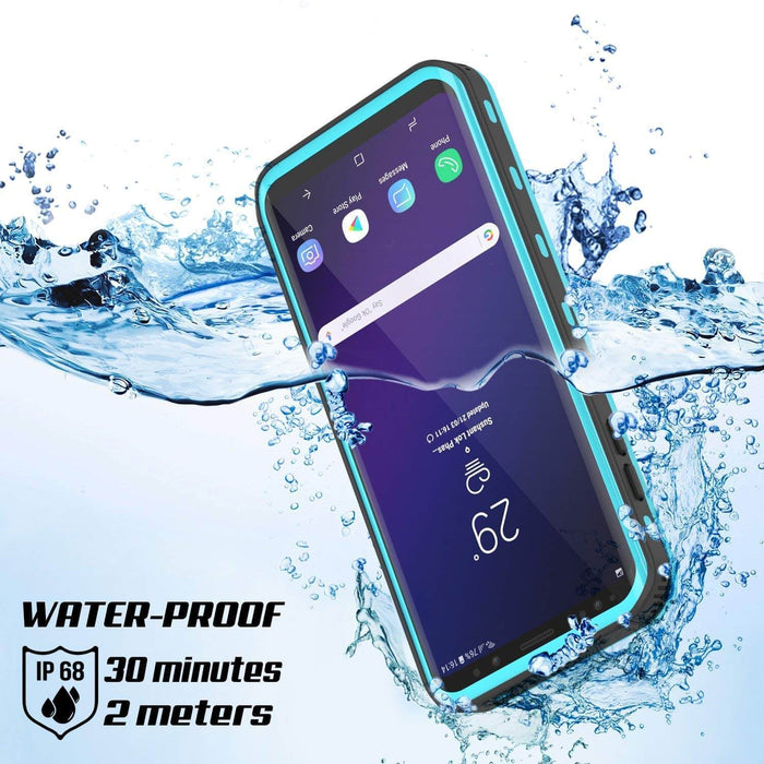 Galaxy S9 Waterproof Case, Punkcase [KickStud Series] Armor Cover [TEAL] (Color in image: Red)