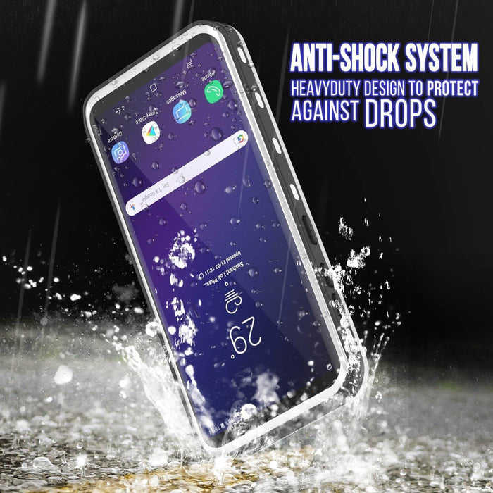 Galaxy S9 Waterproof Case, Punkcase [KickStud Series] Armor Cover [WHITE] (Color in image: Light Green)