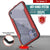 Punkcase iPhone 12 Mini ravenger Case Protective Military Grade Multilayer Cover [Red] (Color in image: Grey)
