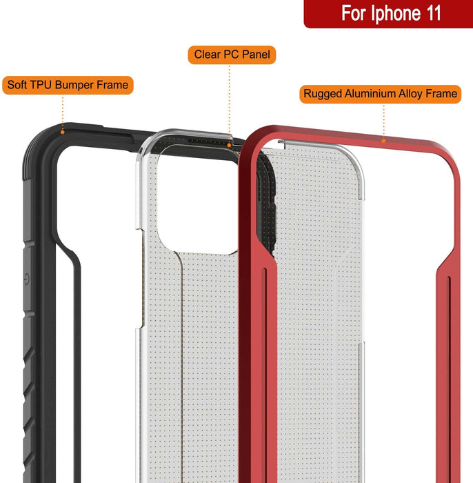 Punkcase iPhone 12 Mini ravenger Case Protective Military Grade Multilayer Cover [Red] (Color in image: Rainbow)