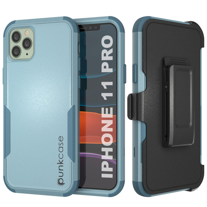 Punkcase for iPhone 11 Pro Belt Clip Multilayer Holster Case [Patron Series] [Mint] (Color in image: Mint)