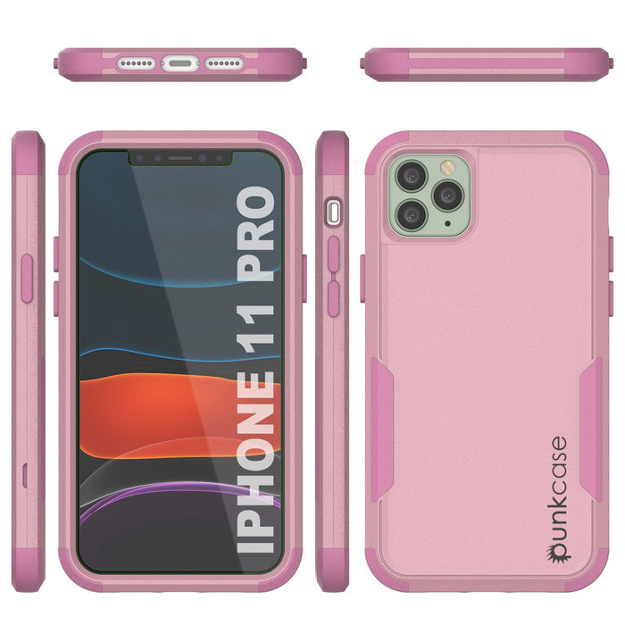 Punkcase for iPhone 11 Pro Belt Clip Multilayer Holster Case [Patron Series] [Pink] (Color in image: Black)