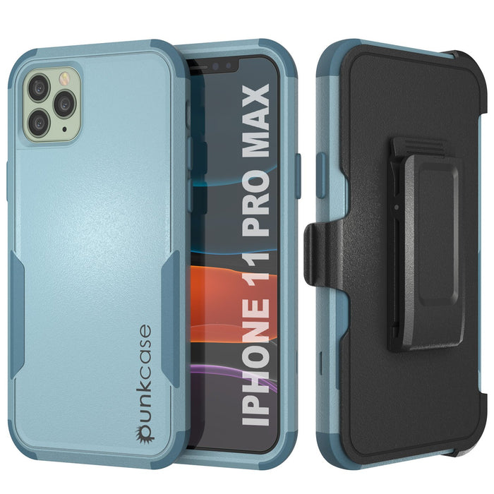 Punkcase for iPhone 11 Pro Max Belt Clip Multilayer Holster Case [Patron Series] [Mint] (Color in image: Mint)