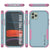 Punkcase for iPhone 11 Pro Max Belt Clip Multilayer Holster Case [Patron Series] [Mint-Pink] (Color in image: Navy)