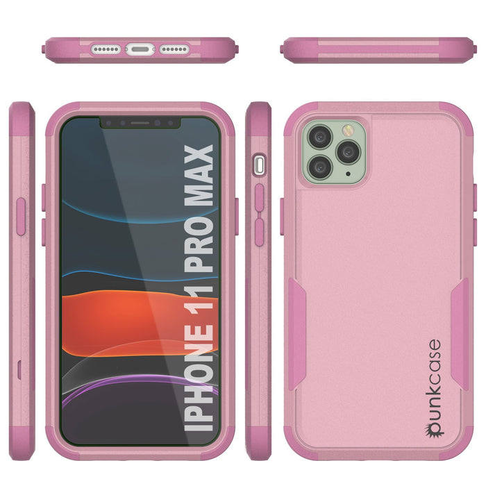 Punkcase for iPhone 11 Pro Max Belt Clip Multilayer Holster Case [Patron Series] [Pink] (Color in image: Black)