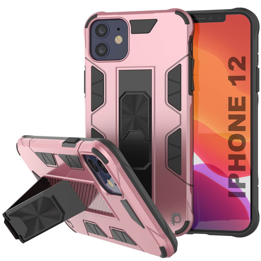 Punkcase iPhone 12 Case [ArmorShield Series] Military Style Protective Dual Layer Case Rose-Gold (Color in image: Rose Gold)