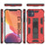 Punkcase iPhone 12 Case [ArmorShield Series] Military Style Protective Dual Layer Case Red 