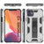 Punkcase iPhone 12 Case [ArmorShield Series] Military Style Protective Dual Layer Case Silver 