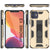 Punkcase iPhone 12 Case [ArmorShield Series] Military Style Protective Dual Layer Case Gold 