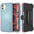 Punkcase for iPhone 12 Mini Belt Clip Multilayer Holster Case [Patron Series] [Mint-Pink] (Color in image: Mint-Pink)