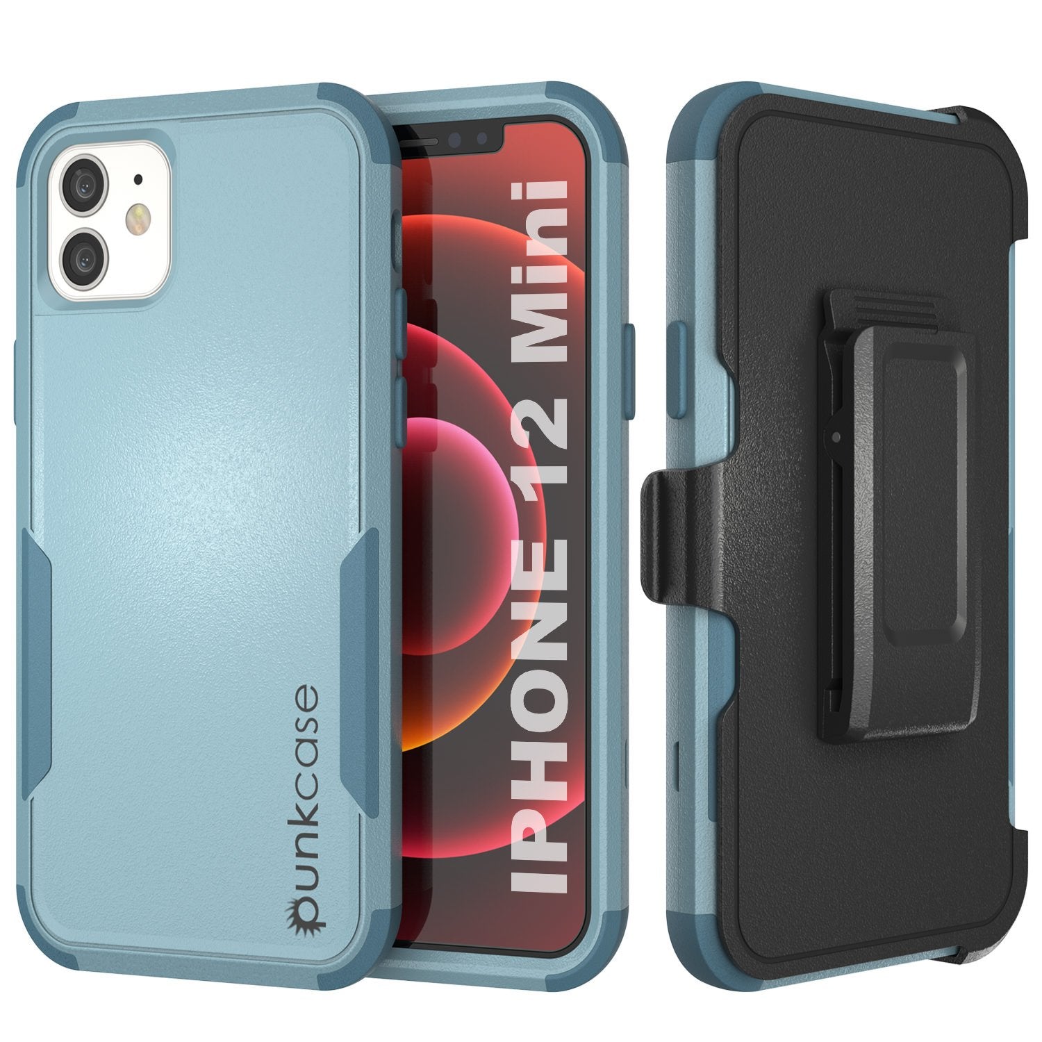 Punkcase for iPhone 12 Mini Belt Clip Multilayer Holster Case [Patron Series] [Mint] (Color in image: Mint)