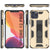 Punkcase iPhone 12 Pro Case [ArmorShield Series] Military Style Protective Dual Layer Case Gold 