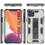 Punkcase iPhone 12 Pro Case [ArmorShield Series] Military Style Protective Dual Layer Case Silver 