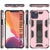 Punkcase iPhone 12 Pro Max Case [ArmorShield Series] Military Style Protective Dual Layer Case Rose-Gold 