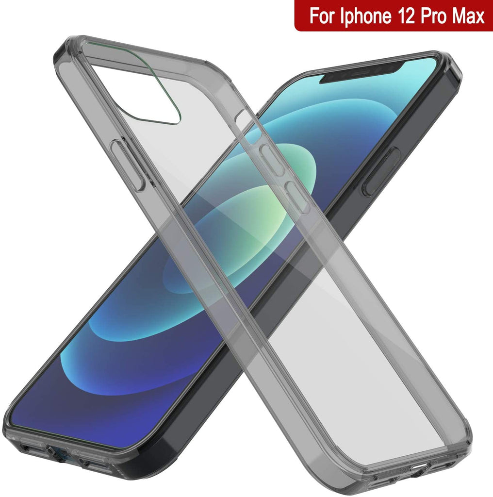 iPhone 12 Pro Max Case Punkcase® LUCID 2.0 Crystal Black Series w/ PUNK SHIELD Screen Protector | Ultra Fit (Color in image: teal)