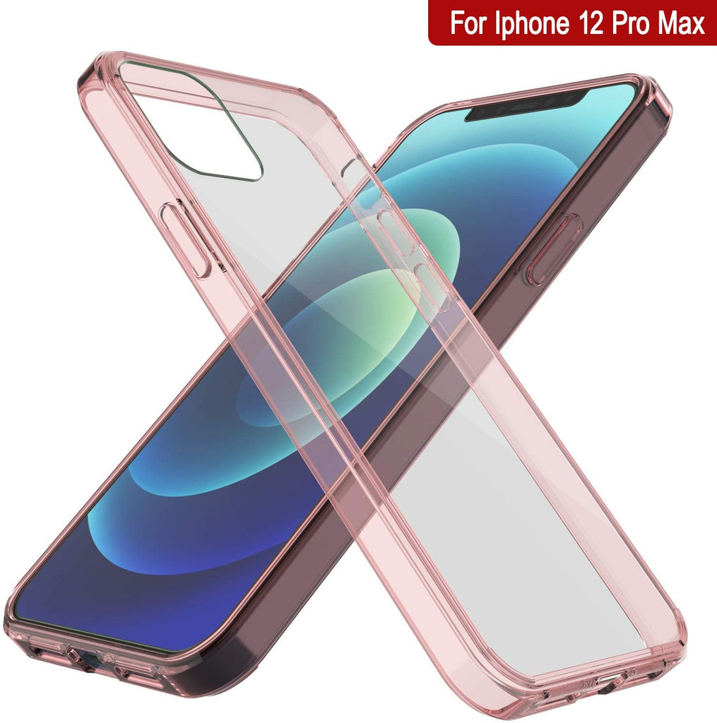 iPhone 12 Pro Max Case Punkcase® LUCID 2.0 Crystal Pink Series w/ PUNK SHIELD Screen Protector | Ultra Fit (Color in image: teal)