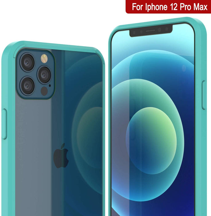 iPhone 12 Pro Max Case Punkcase® LUCID 2.0 Teal Series w/ PUNK SHIELD Screen Protector | Ultra Fit (Color in image: crystal pink)