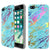 Punkcase iPhone 8+ / 7+ Plus Marble Case, Protective Full Body Cover W/9H Tempered Glass Screen Protector (Teal Onyx) (Color in image: Teal Onyx)