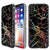 Punkcase iPhone XR Marble Case, Protective Full Body Cover Protector (Black Mirage) (Color in image: Black Mirage)