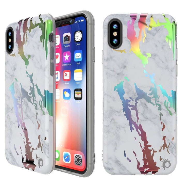 Punkcase iPhone XR Marble Case, Protective Full Body Cover Protector (Blanco Maemo) (Color in image: Blanco Marmo)