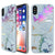 Punkcase iPhone XS Max Marble Case, Protective Full Body Cover W/9H Tempered Glass Screen Protector (Blue Marmo) (Color in image: Blue Marmo)