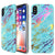 Punkcase iPhone XR Marble Case, Protective Full Body Cover Protector (Teal Onyx) (Color in image: Teal Onyx)