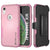 Punkcase for iPhone XR Belt Clip Multilayer Holster Case [Patron Series] [Pink] (Color in image: Pink)