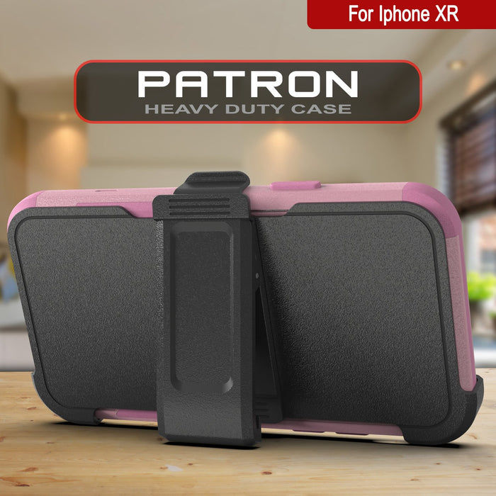 Punkcase for iPhone XR Belt Clip Multilayer Holster Case [Patron Series] [Pink] (Color in image: Mint)