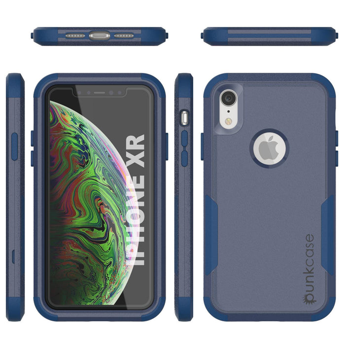 Punkcase for iPhone XR Belt Clip Multilayer Holster Case [Patron Series] [Navy] (Color in image: Mint-Pink)