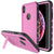 iPhone XR Waterproof Case, Punkcase [KickStud Series] Armor Cover [Pink] (Color in image: Pink)