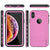 iPhone XR Waterproof Case, Punkcase [KickStud Series] Armor Cover [Pink] (Color in image: Red)
