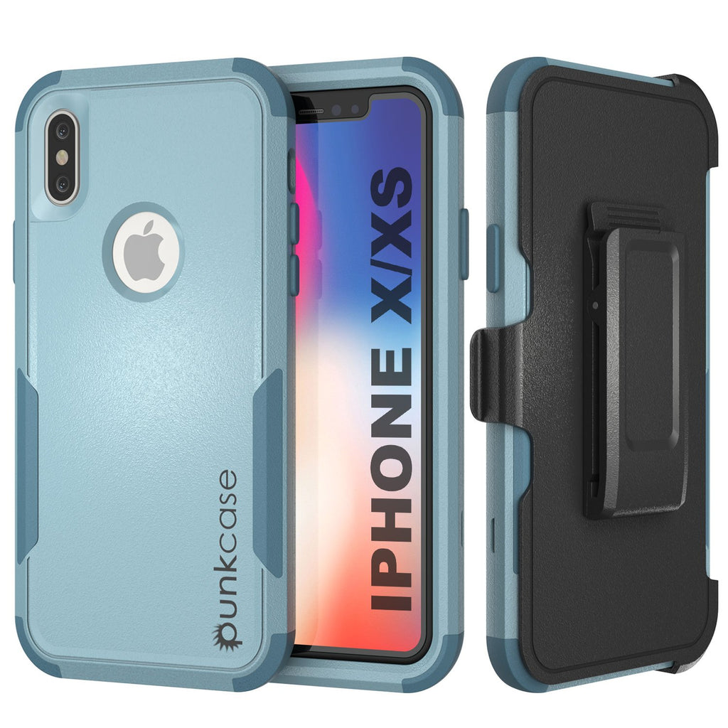 Punkcase for iPhone XS Belt Clip Multilayer Holster Case [Patron Series] [Mint] (Color in image: Mint)