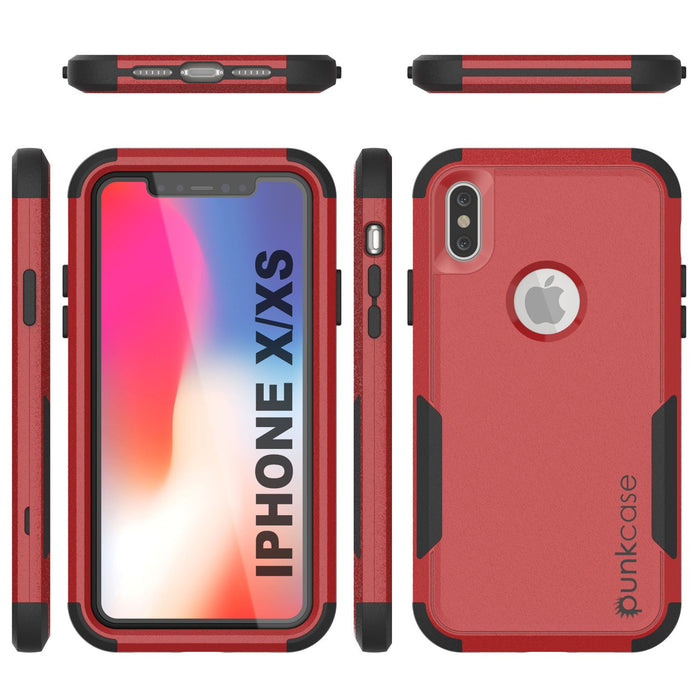 Punkcase for iPhone XS Belt Clip Multilayer Holster Case [Patron Series] [Red-Black] (Color in image: Mint)