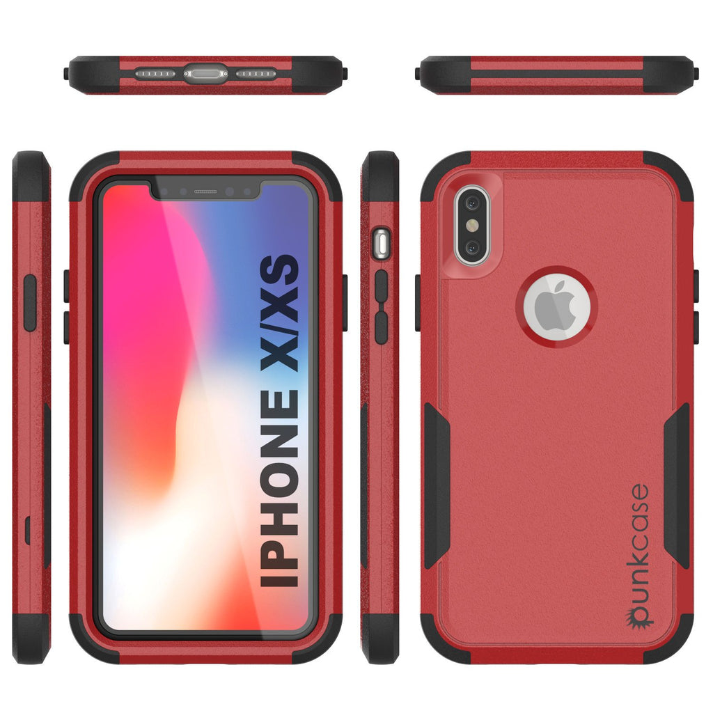 Punkcase for iPhone X Belt Clip Multilayer Holster Case [Patron Series] [Red-Black] (Color in image: Mint)