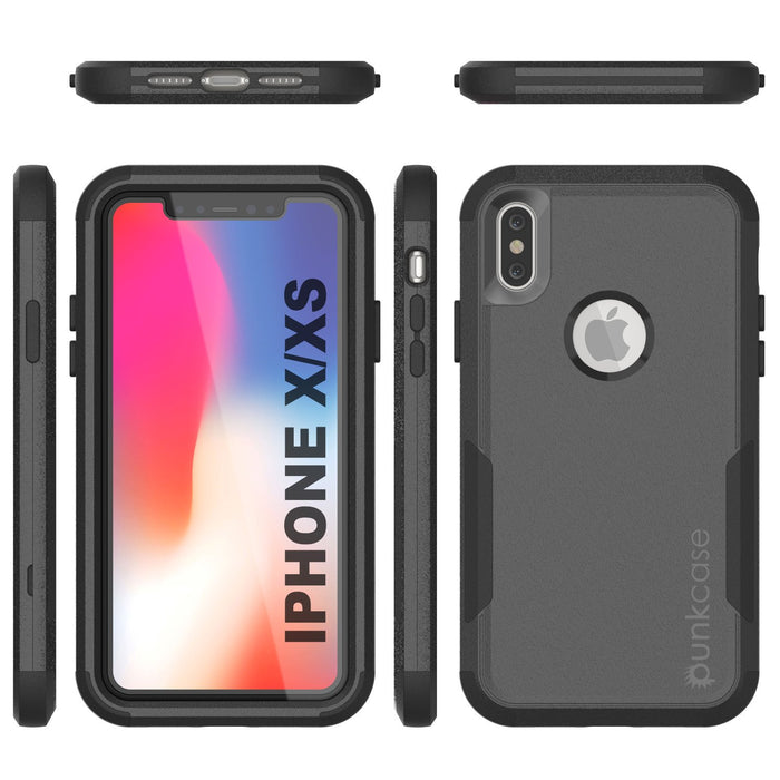 Punkcase for iPhone XS Belt Clip Multilayer Holster Case [Patron Series] [Black] (Color in image: Mint-Pink)