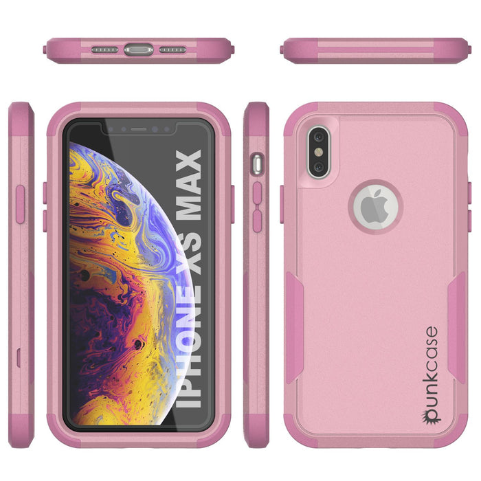 Punkcase for iPhone XS Max Belt Clip Multilayer Holster Case [Patron Series] [Pink] (Color in image: Black)