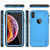 iPhone XS Waterproof Case, Punkcase [KickStud Series] Armor Cover [Light-Blue] (Color in image: Red)