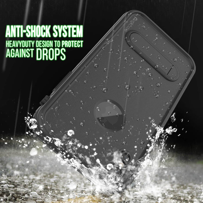 iPhone XS Waterproof Case, Punkcase [KickStud Series] Armor Cover [Black] (Color in image: Teal)