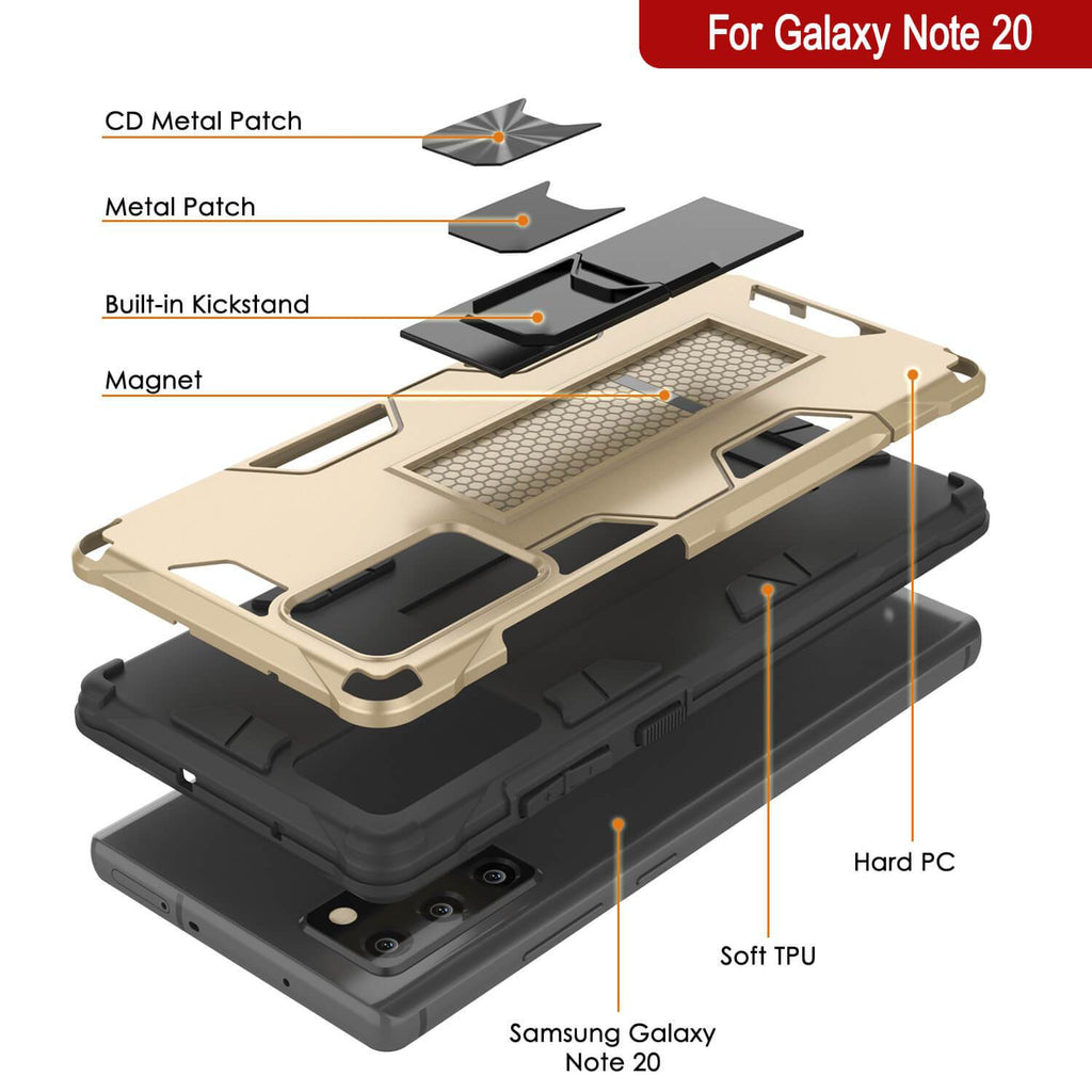 Punkcase Note 20 Case [ArmorShield Series] Military Style Protective Dual Layer Case Gold (Color in image: Navy Blue)