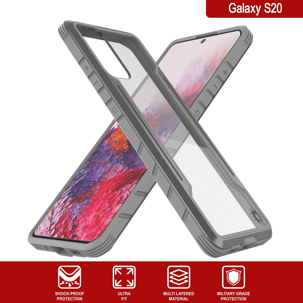 Punkcase S20 ravenger Case Protective Military Grade Multilayer Cover [Grey] (Color in image: Rainbow)