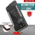 Punkcase S20 Ultra ravenger Case Protective Military Grade Multilayer Cover [Grey-Black] (Color in image: Black)