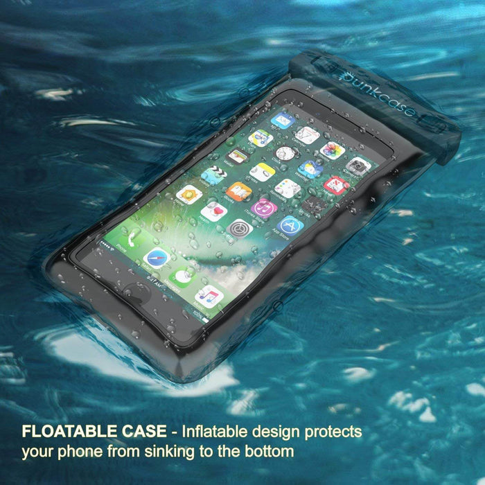 Waterproof Phone Pouch, PunkBag Universal Floating Dry Case Bag for most Cell Phones [Black] (Color in image: White)