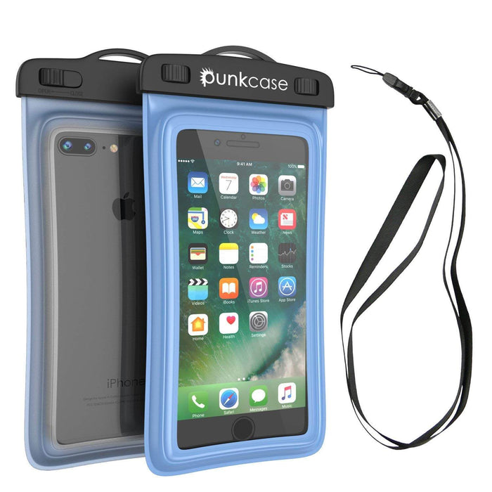 Waterproof Phone Pouch, PunkBag Universal Floating Dry Case Bag for most Cell Phones [Blue] (Color in image: Blue)