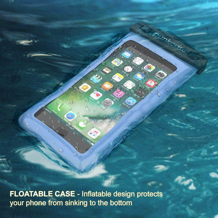 Waterproof Phone Pouch, PunkBag Universal Floating Dry Case Bag for most Cell Phones [Blue] (Color in image: Black)