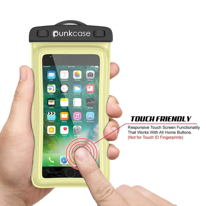 Waterproof Phone Pouch, PunkBag Universal Floating Dry Case Bag for most Cell Phones [Light Green] (Color in image: Black)
