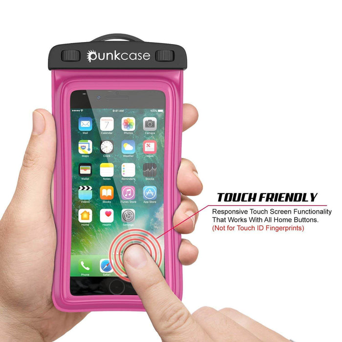 Waterproof Phone Pouch, PunkBag Universal Floating Dry Case Bag for most Cell Phones [Pink] (Color in image: Blue)