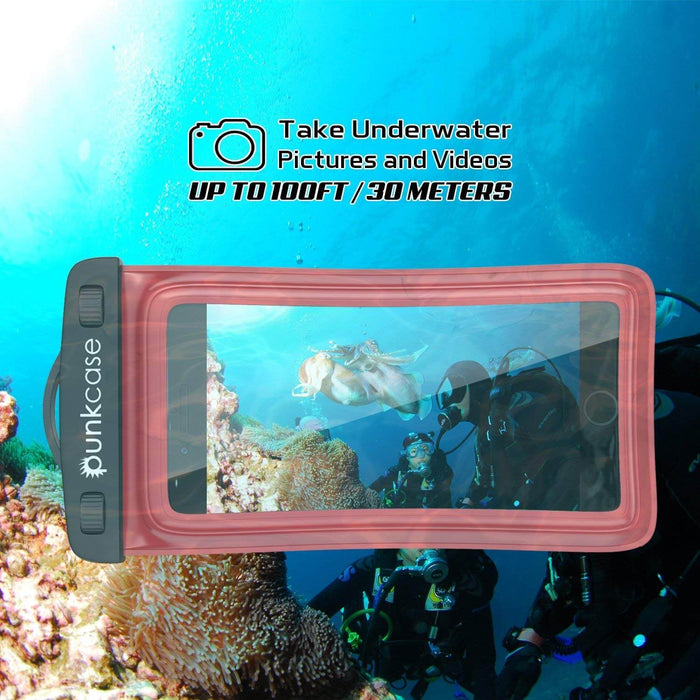 Waterproof Phone Pouch, PunkBag Universal Floating Dry Case Bag for most Cell Phones [Red] (Color in image: Light Green)