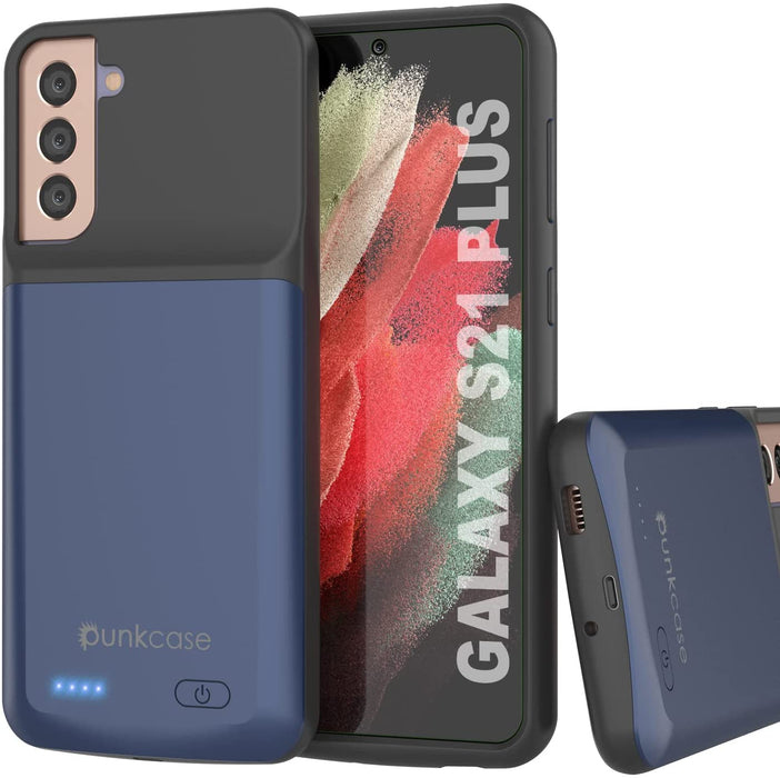 PunkJuice S21+ Plus Battery Case Blue - Portable Charging Power Juice Bank with 6000mAh (Color in image: Blue)