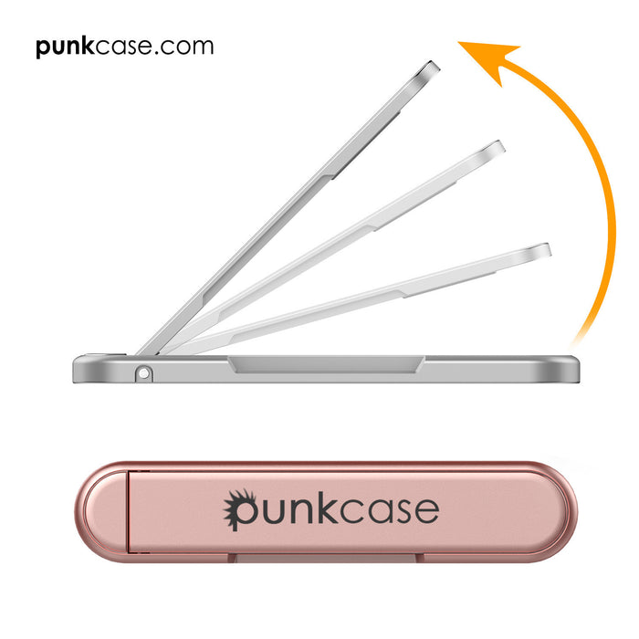 PUNKCASE FlickStick Universal Cell Phone Kickstand for all Mobile Phones & Cases with Flat Backs, One Finger Operation (Rose Gold) (Color in image: Silver)