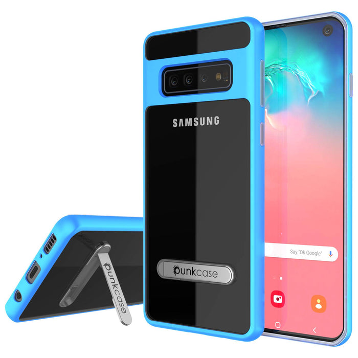 Galaxy S10 Case, PUNKcase [LUCID 3.0 Series] [Slim Fit] Armor Cover w/ Integrated Screen Protector [Blue] (Color in image: Blue)